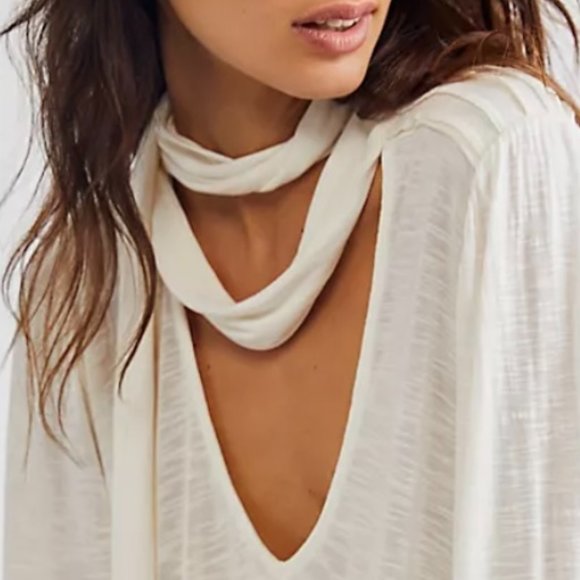 NWOT Free People Elegant White Women's "Bridgette" Tunic - Picture 5 of 10